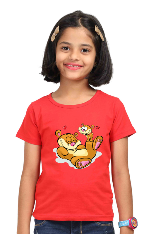 Girl Graphic T-Shirt - Panda Laughing