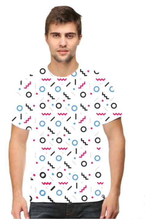 Men Graphic T-Shirt - All Over Print