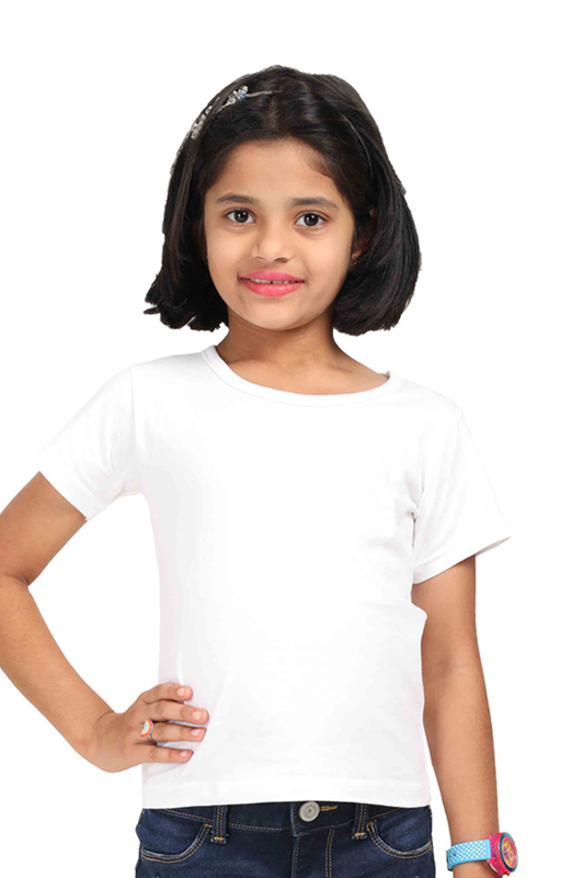 Kids Girl Round Neck T-Shirt - Half Sleeve