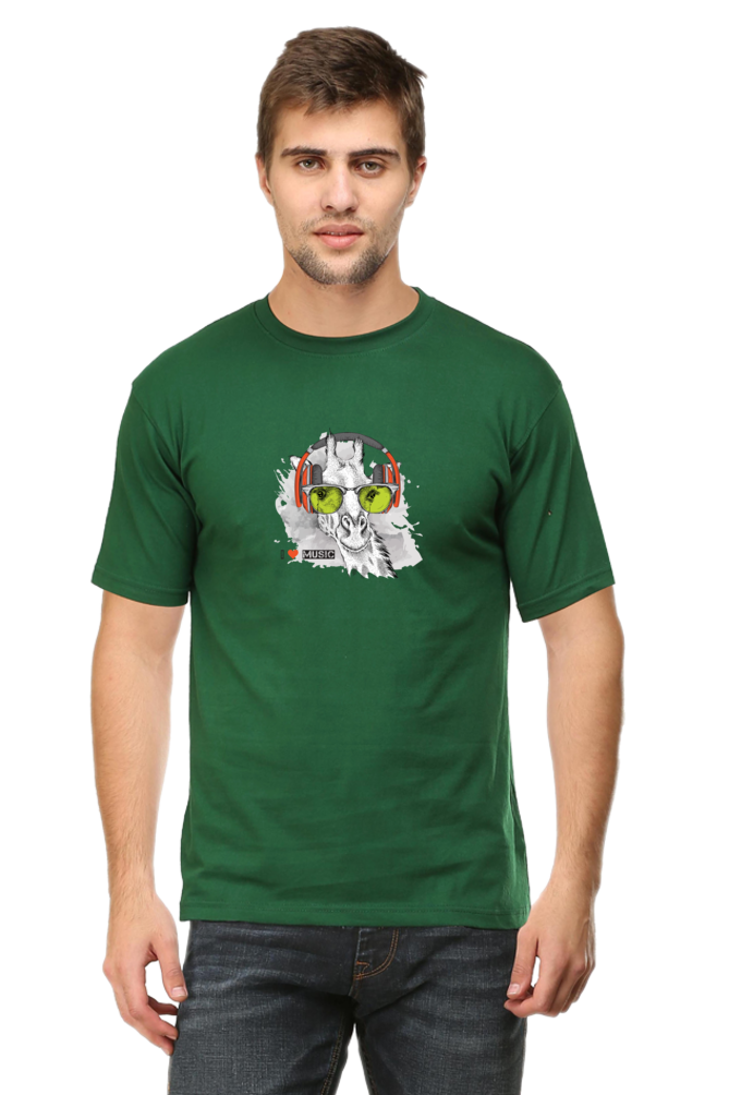 Giraffe Graphic T-Shirt - I ❤️ Music