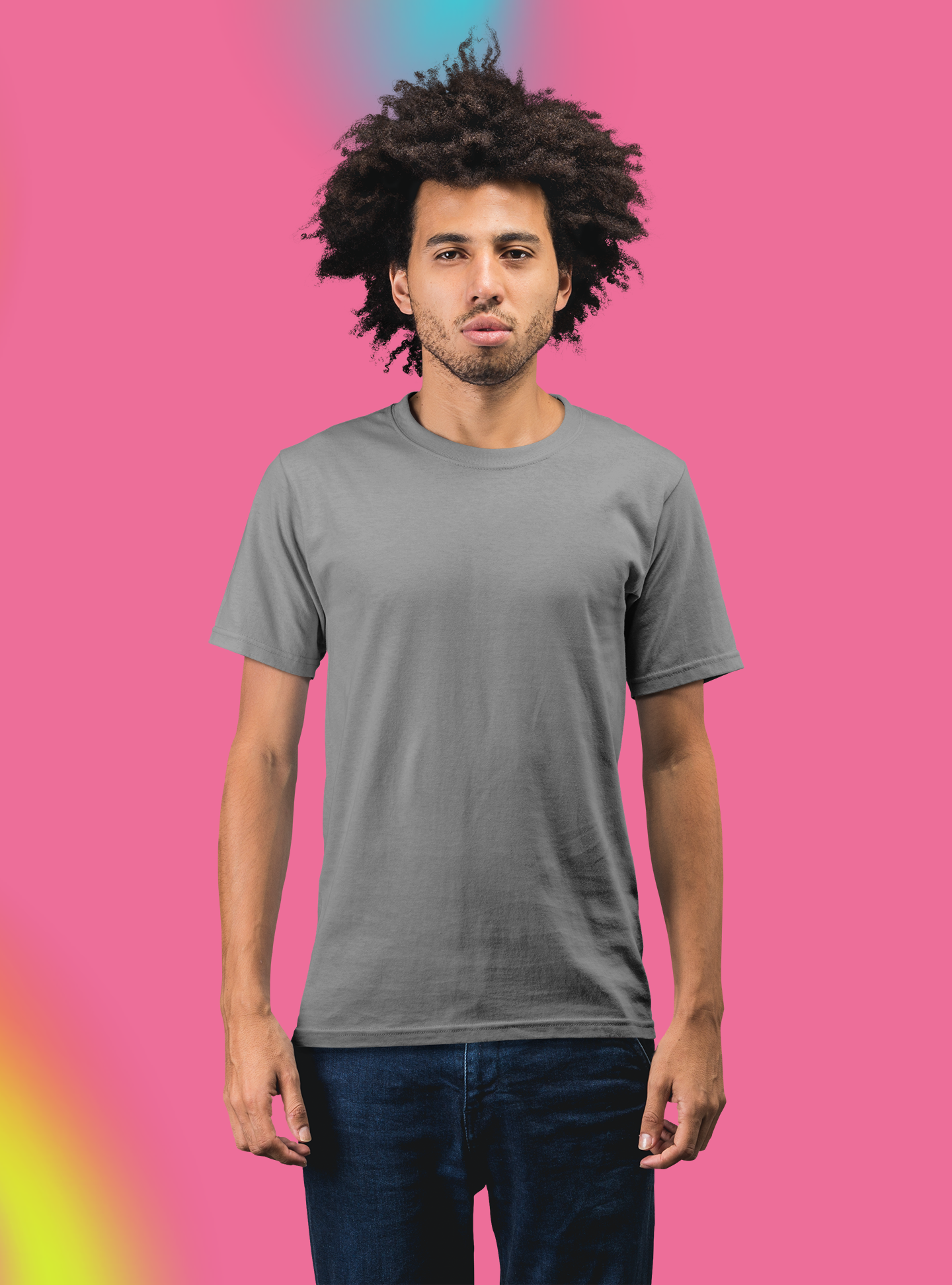 Men's Solid Round Neck T-Shirt Men - Half Sleeve