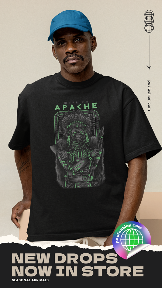 Oversized Graphic T-Shirt - Apache Worrior