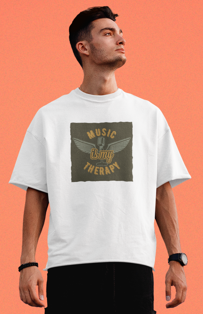 Oversized Graphic T-Shirt - Music Therapy